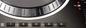 Close up of digital turntable